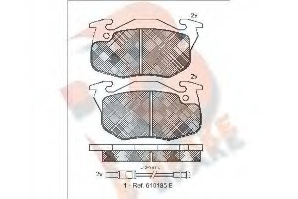 R BRAKE RB0746 Комплект гальмівних колодок, дискове гальмо