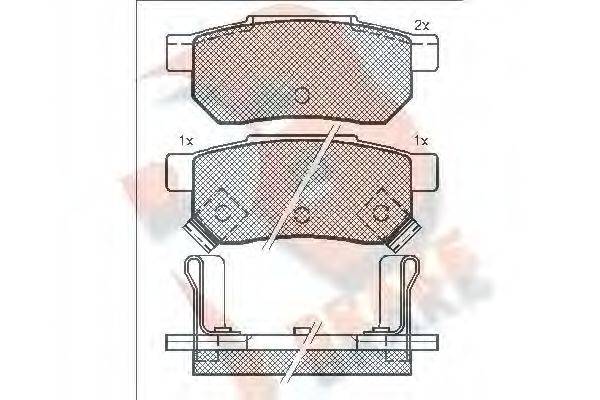 R BRAKE RB0753 Комплект гальмівних колодок, дискове гальмо