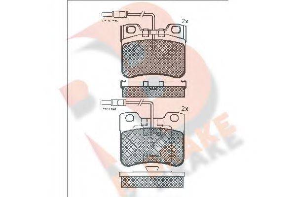 R BRAKE RB0788203 Комплект гальмівних колодок, дискове гальмо