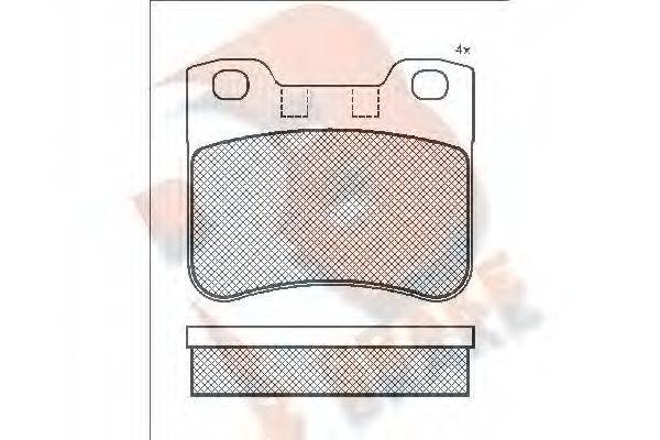 R BRAKE RB0788204 Комплект гальмівних колодок, дискове гальмо