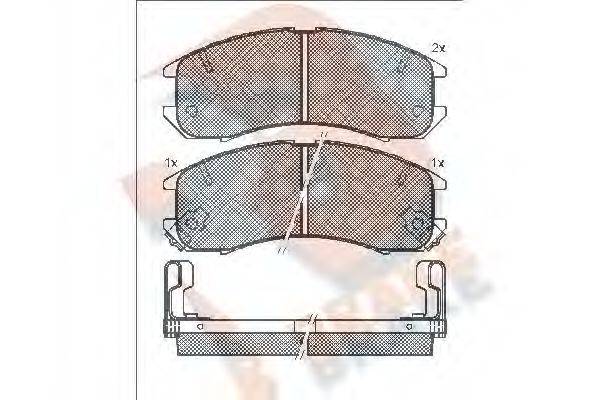 R BRAKE RB0795 Комплект гальмівних колодок, дискове гальмо