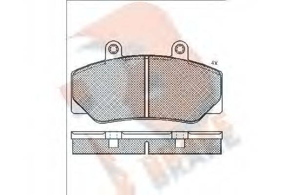 R BRAKE RB0837 Комплект гальмівних колодок, дискове гальмо