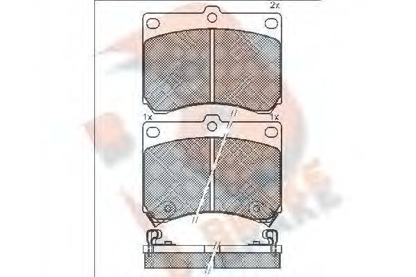 R BRAKE RB0879 Комплект гальмівних колодок, дискове гальмо