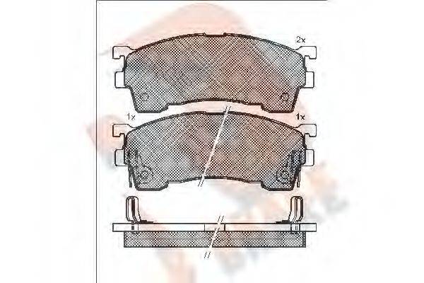 R BRAKE RB0971204 Комплект гальмівних колодок, дискове гальмо