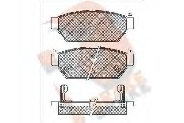 R BRAKE RB0982 Комплект гальмівних колодок, дискове гальмо