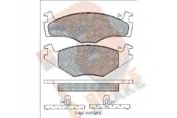 R BRAKE RB1048 Комплект гальмівних колодок, дискове гальмо