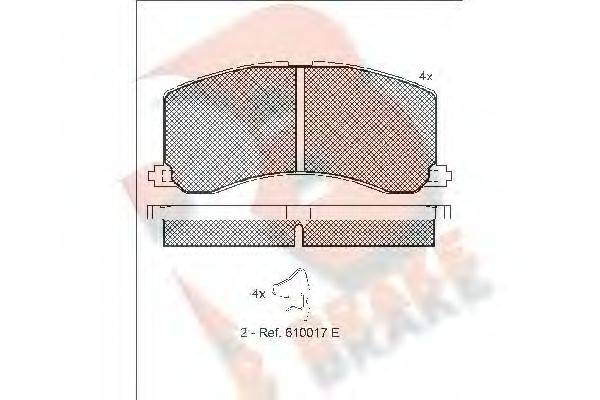 R BRAKE RB1116 Комплект гальмівних колодок, дискове гальмо