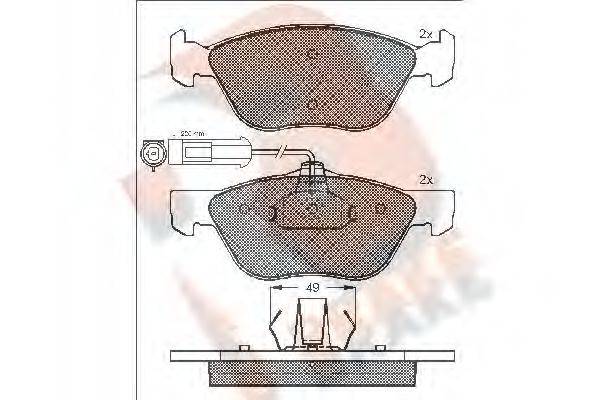 R BRAKE RB1125 Комплект гальмівних колодок, дискове гальмо