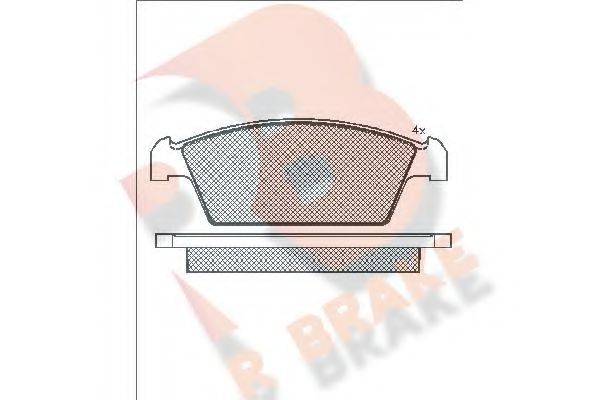 R BRAKE RB1134 Комплект гальмівних колодок, дискове гальмо