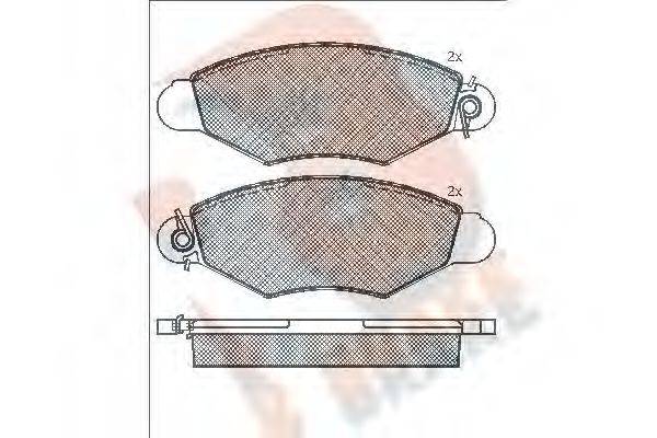 R BRAKE RB1217 Комплект гальмівних колодок, дискове гальмо