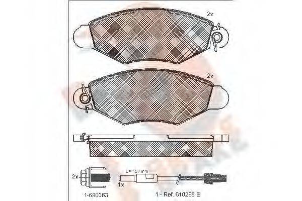 R BRAKE RB1217203 Комплект гальмівних колодок, дискове гальмо