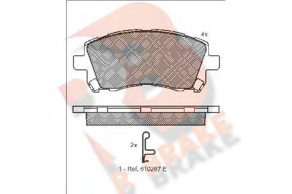 R BRAKE RB1247 Комплект гальмівних колодок, дискове гальмо