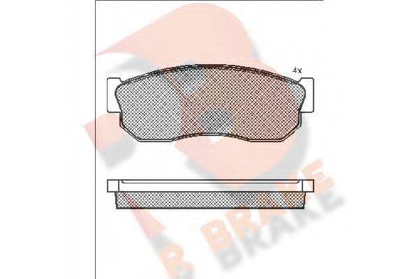 R BRAKE RB1252 Комплект гальмівних колодок, дискове гальмо