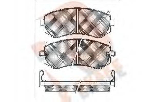 R BRAKE RB1300 Комплект гальмівних колодок, дискове гальмо