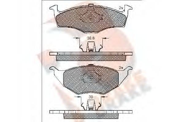 R BRAKE RB1373 Комплект гальмівних колодок, дискове гальмо