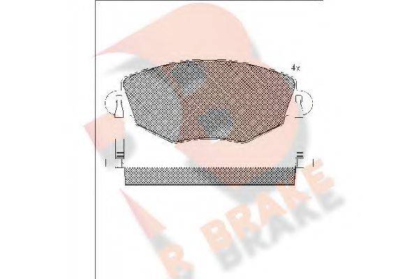 R BRAKE RB1380 Комплект гальмівних колодок, дискове гальмо