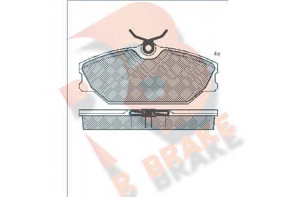 R BRAKE RB1438 Комплект гальмівних колодок, дискове гальмо