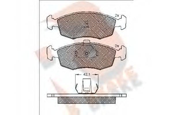 R BRAKE RB1441 Комплект гальмівних колодок, дискове гальмо