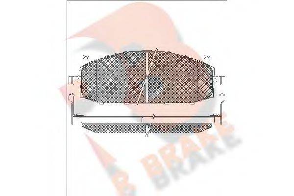 R BRAKE RB1448 Комплект гальмівних колодок, дискове гальмо