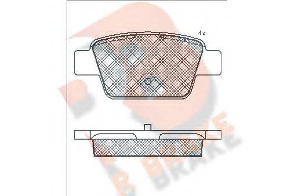 R BRAKE RB1503 Комплект гальмівних колодок, дискове гальмо