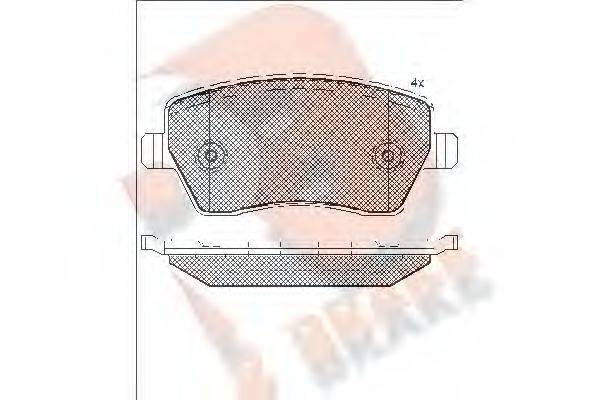 R BRAKE RB1534 Комплект гальмівних колодок, дискове гальмо