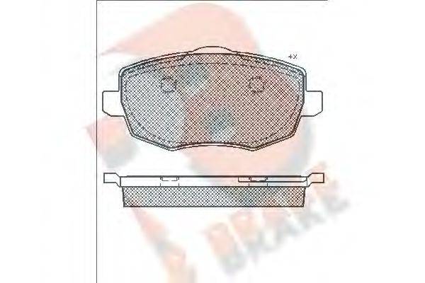 R BRAKE RB1621 Комплект гальмівних колодок, дискове гальмо