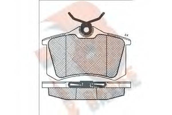 R BRAKE RB1650 Комплект гальмівних колодок, дискове гальмо