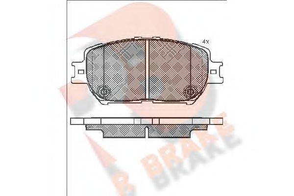 R BRAKE RB1689 Комплект гальмівних колодок, дискове гальмо