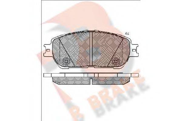 R BRAKE RB1690 Комплект гальмівних колодок, дискове гальмо