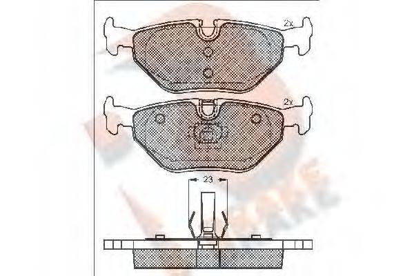 R BRAKE RB1707 Комплект гальмівних колодок, дискове гальмо