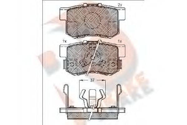 R BRAKE RB1718 Комплект гальмівних колодок, дискове гальмо