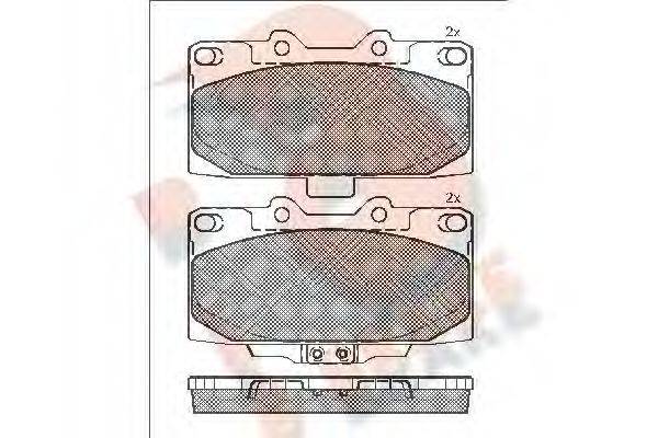 R BRAKE RB1733 Комплект гальмівних колодок, дискове гальмо