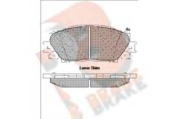 R BRAKE RB1774 Комплект гальмівних колодок, дискове гальмо