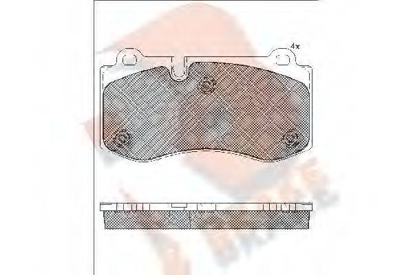 R BRAKE RB1796 Комплект гальмівних колодок, дискове гальмо