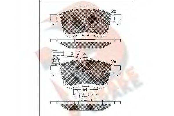 R BRAKE RB1903 Комплект гальмівних колодок, дискове гальмо