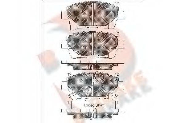 R BRAKE RB1926 Комплект гальмівних колодок, дискове гальмо