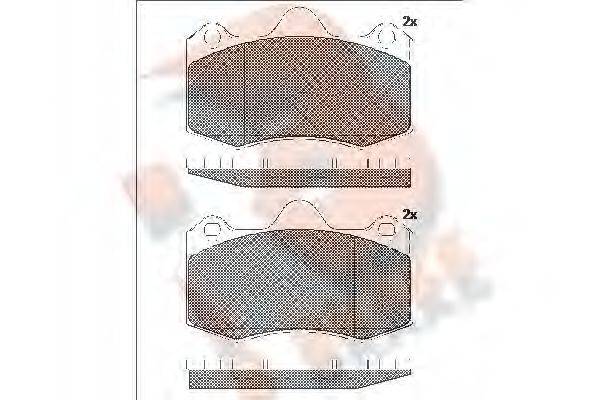 R BRAKE RB2009 Комплект гальмівних колодок, дискове гальмо