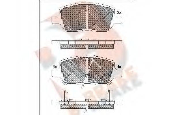 R BRAKE RB2083 Комплект гальмівних колодок, дискове гальмо