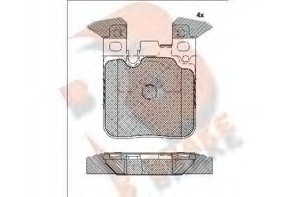 R BRAKE RB2092 Комплект гальмівних колодок, дискове гальмо