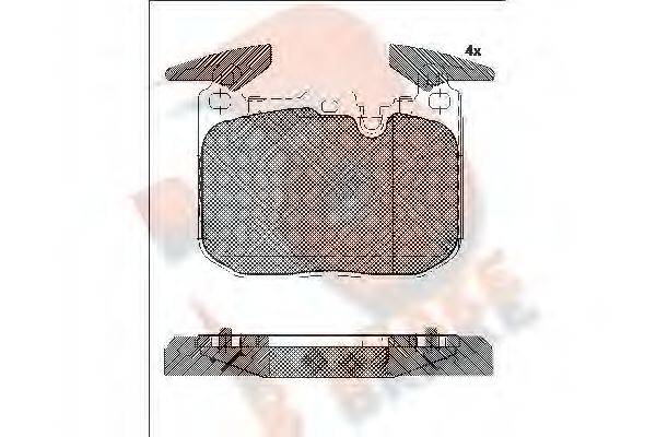 R BRAKE RB2093200 Комплект гальмівних колодок, дискове гальмо