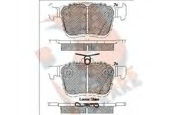 R BRAKE RB2099 Комплект гальмівних колодок, дискове гальмо