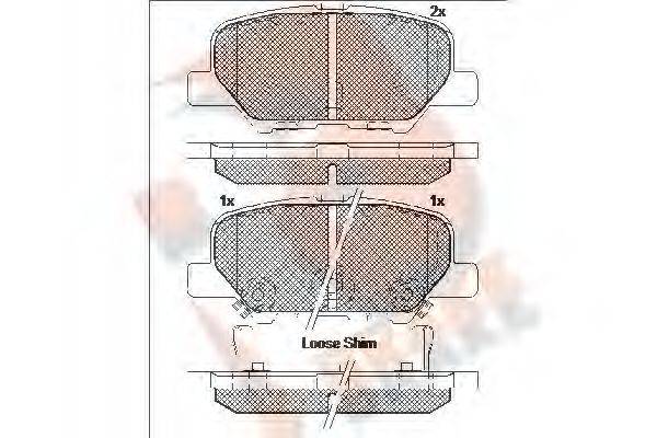 R BRAKE RB2118 Комплект гальмівних колодок, дискове гальмо