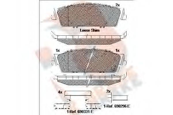 R BRAKE RB2139 Комплект гальмівних колодок, дискове гальмо