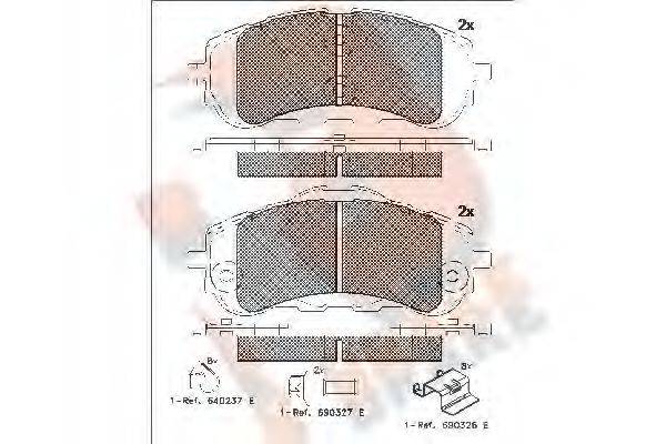 R BRAKE RB2160 Комплект гальмівних колодок, дискове гальмо