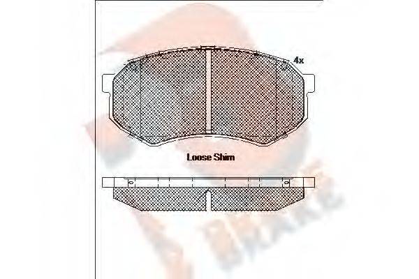 R BRAKE RB2182 Комплект гальмівних колодок, дискове гальмо