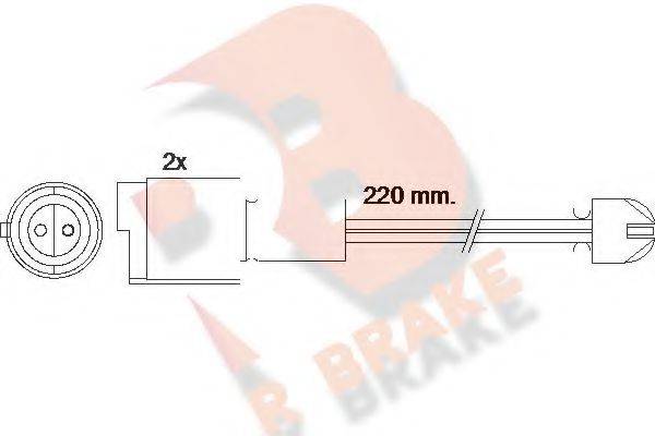 R BRAKE 610394RB Сигналізатор, знос гальмівних колодок