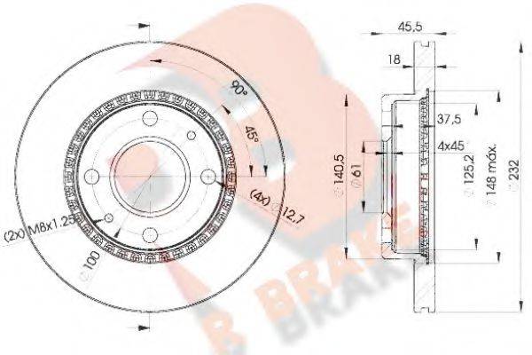 R BRAKE 78RBD20601 гальмівний диск