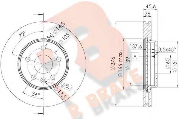 R BRAKE 78RBD21559 гальмівний диск