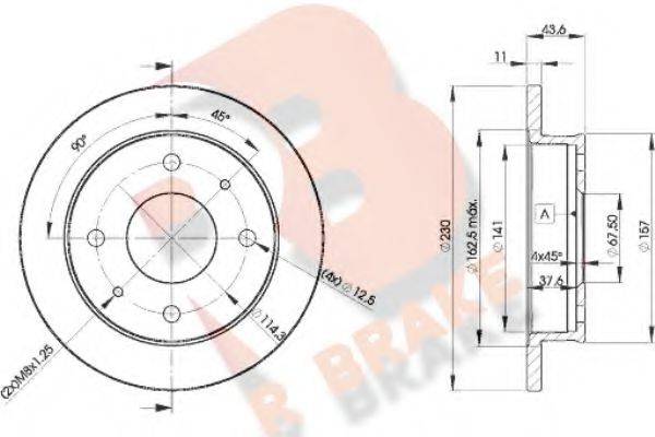 R BRAKE 78RBD22000 гальмівний диск