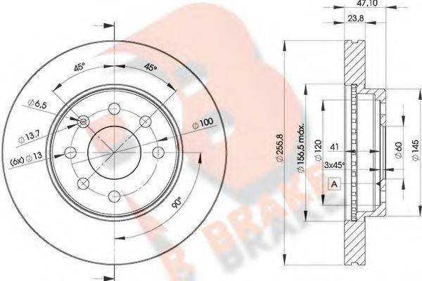 R BRAKE 78RBD22559 гальмівний диск